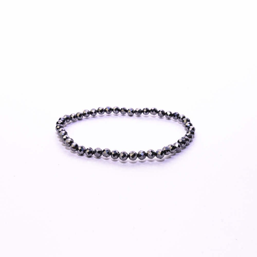 Pulsera hematite facetada 2 mm