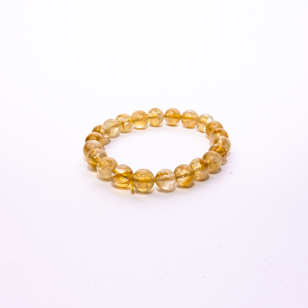 Pulsera de bola citrino natural 8mm