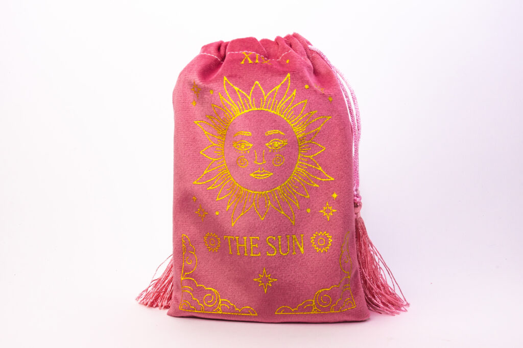 bolsa terciopelo tarot el sol