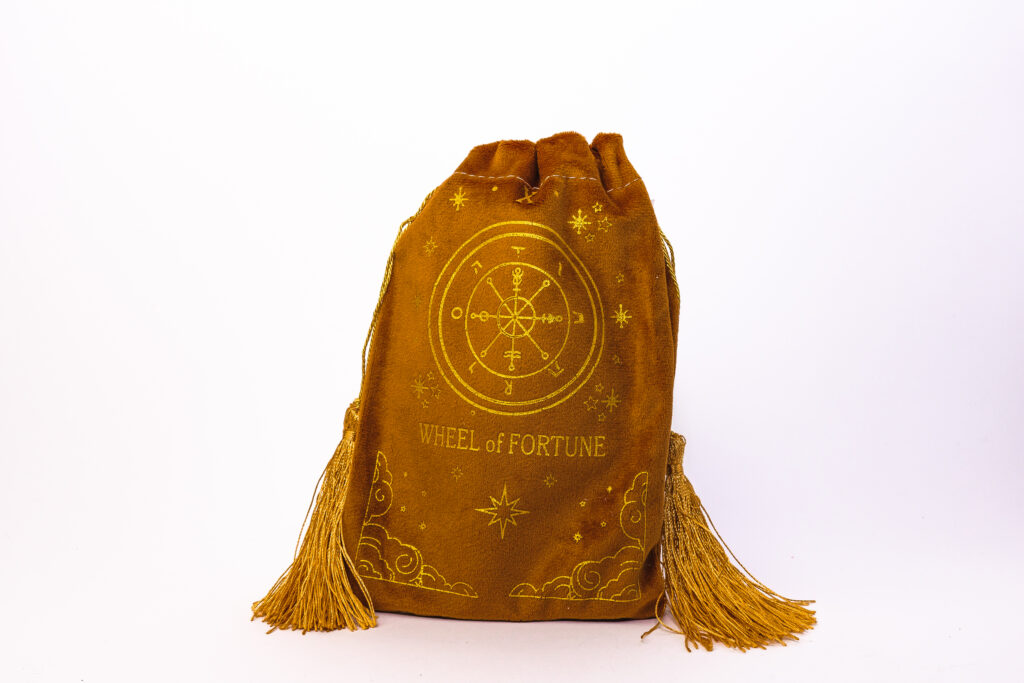 bolsa terciopelo tarot rueda de la fortuna