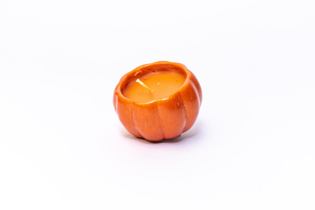 vela calabaza de otoño naranja