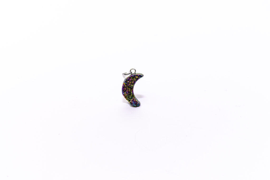 colgante drusa luna cuarzo titanio