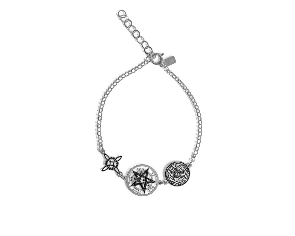 pulsera guardian angelical - triple proteccion sello de salomon